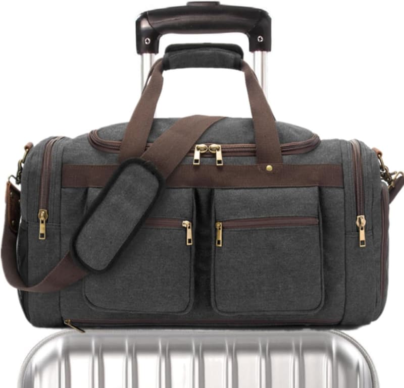 Weekend Travel Duffel Bag with Shoe Pocket for Men & Women