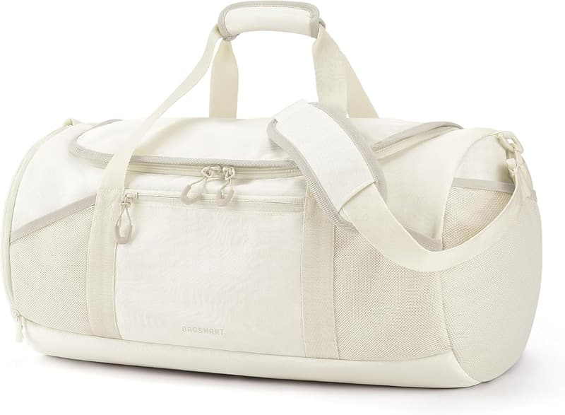 Lightweight Duffel Gym Bag with Shoe Compartment and Wet Pocket