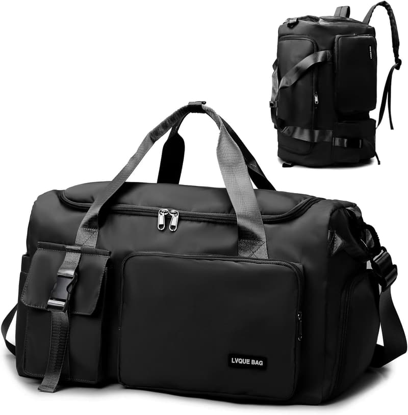 Gym Duffle Bag with Wet & Shoe Compartment for Travel