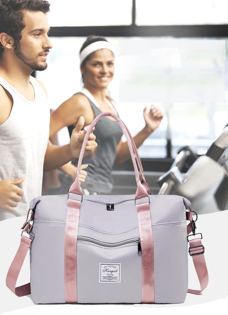 Foldable Waterproof Gym Bag with Wet Pocket for Travel