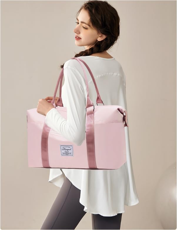 Foldable Waterproof Gym Bag with Wet Pocket for Travel