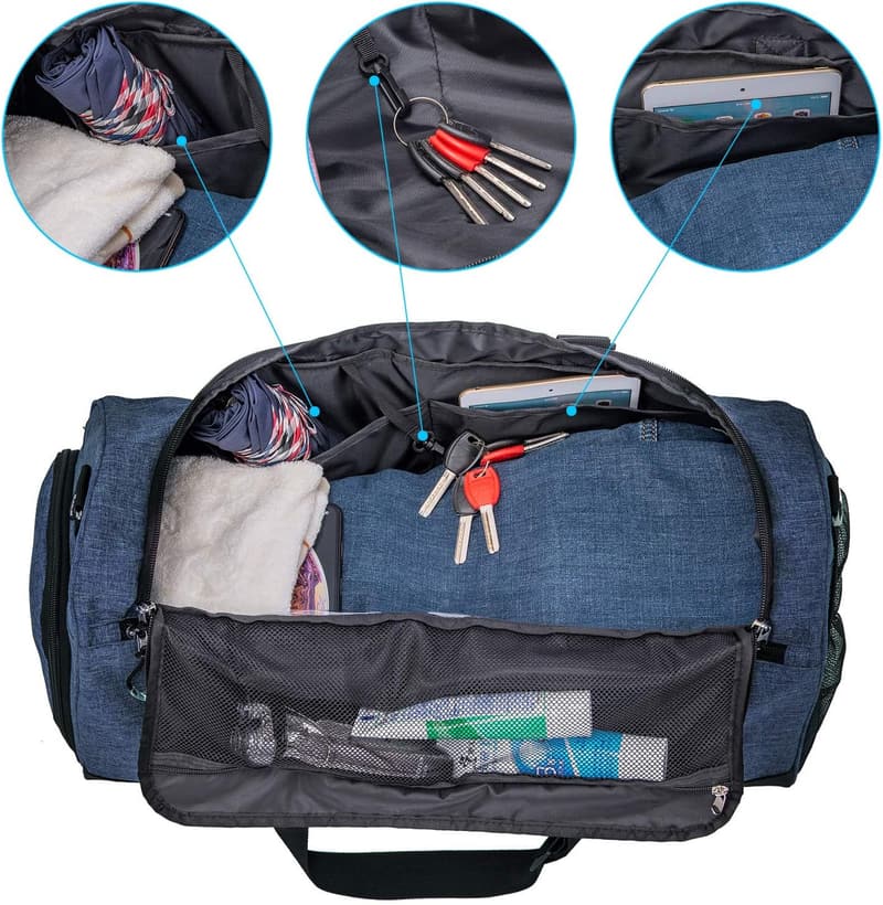 Versatile Gym Duffel Bag with Shoe Compartment & Wet Pocket