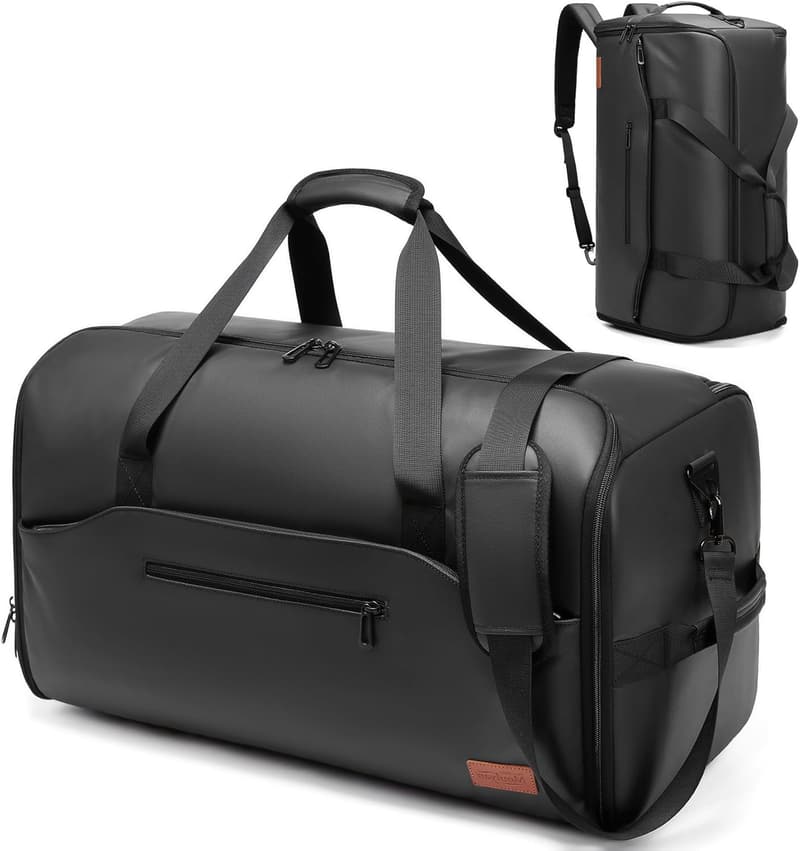 Convertible Garment Duffle Bag with Shoe Compartment for Travel