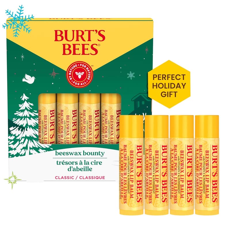 Beeswax Lip Balm 4-Pack - Hydrating Natural Care