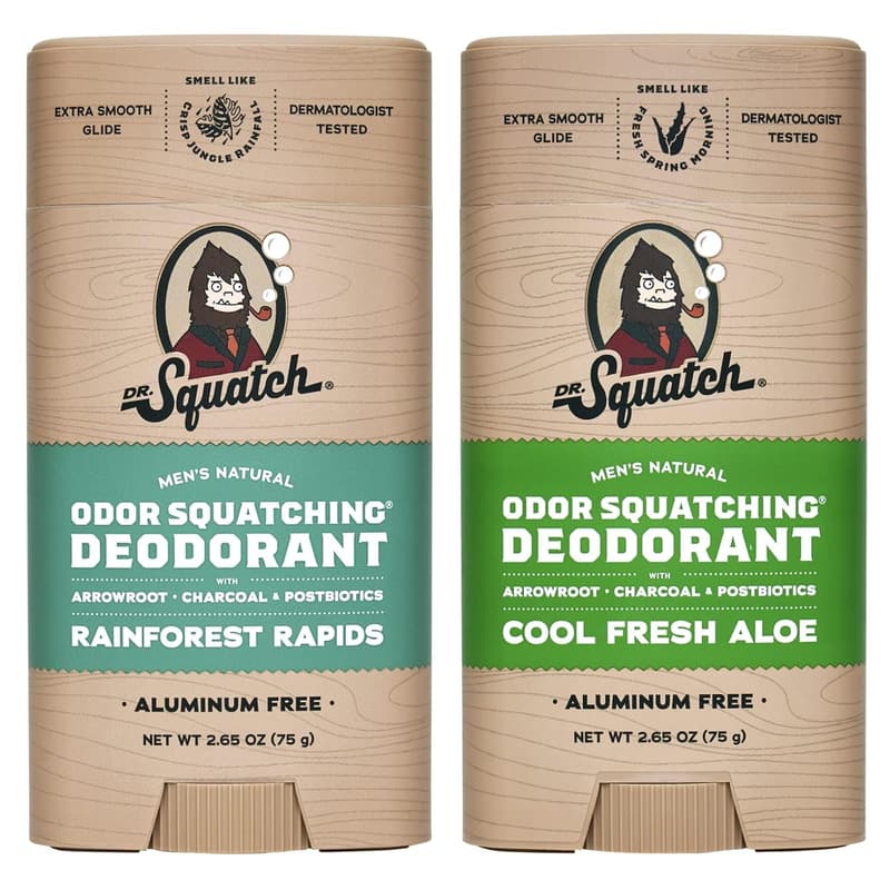 Men's Natural Deodorant - Aluminum-Free Rainforest Rapids (2-Pack)
