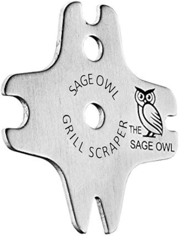 BBQ Grill Scraper - Bristle-Free Stainless Steel, Safe for Outdoor Grills