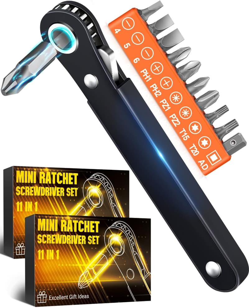 Angled Screwdriver Set: 2-Pack Practical Christmas Gifts for Him