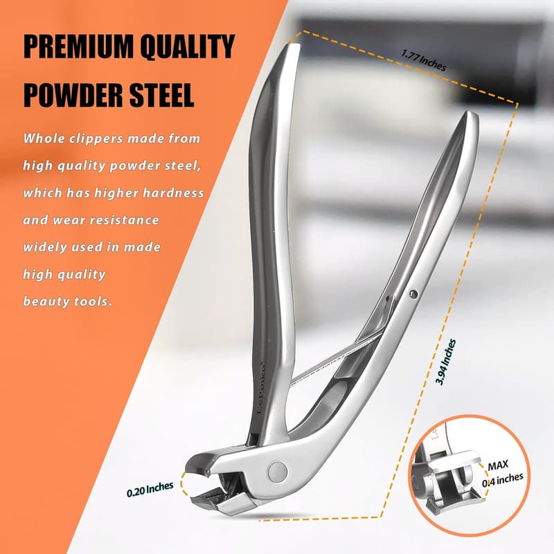 Angled Toenail Clippers with Catcher & Nano Glass Buffer