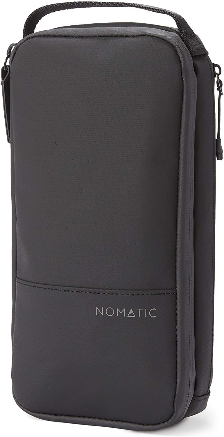 Travel Toiletry Bag - Compact Essentials Organizer (Black)