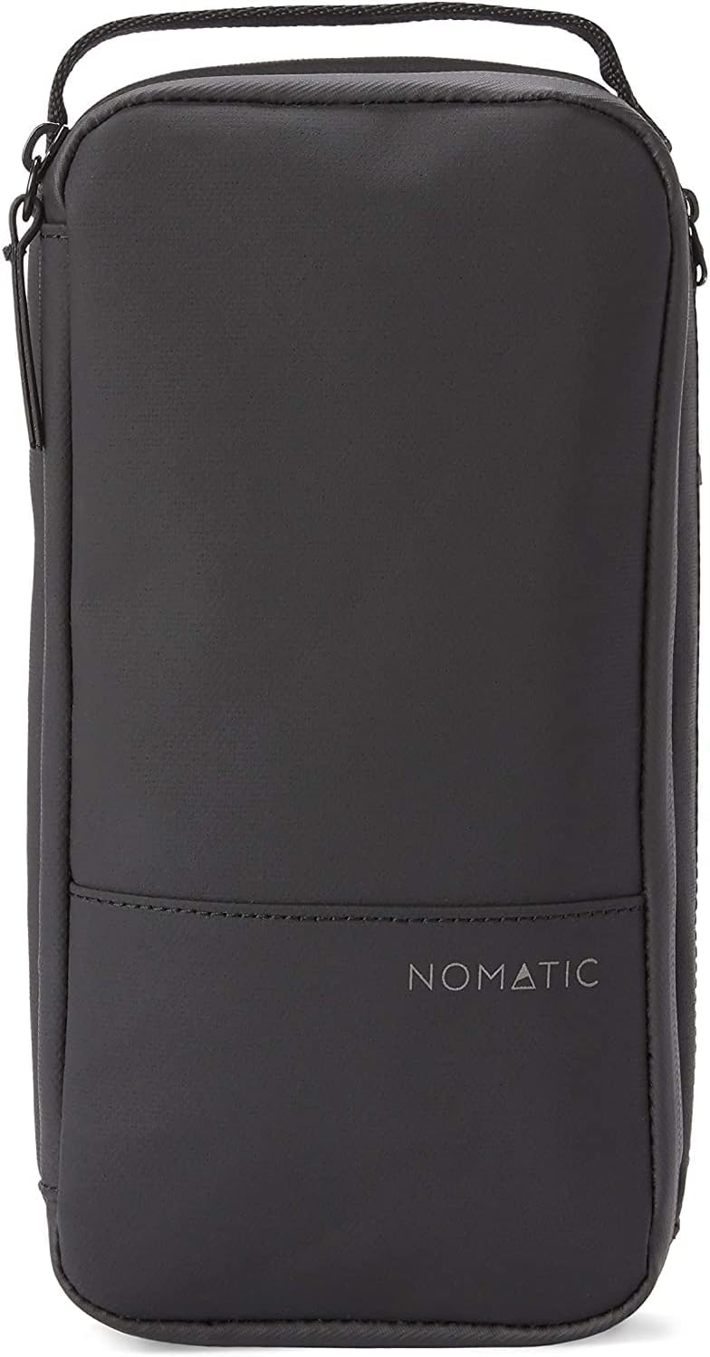 Travel Toiletry Bag - Compact Essentials Organizer (Black)