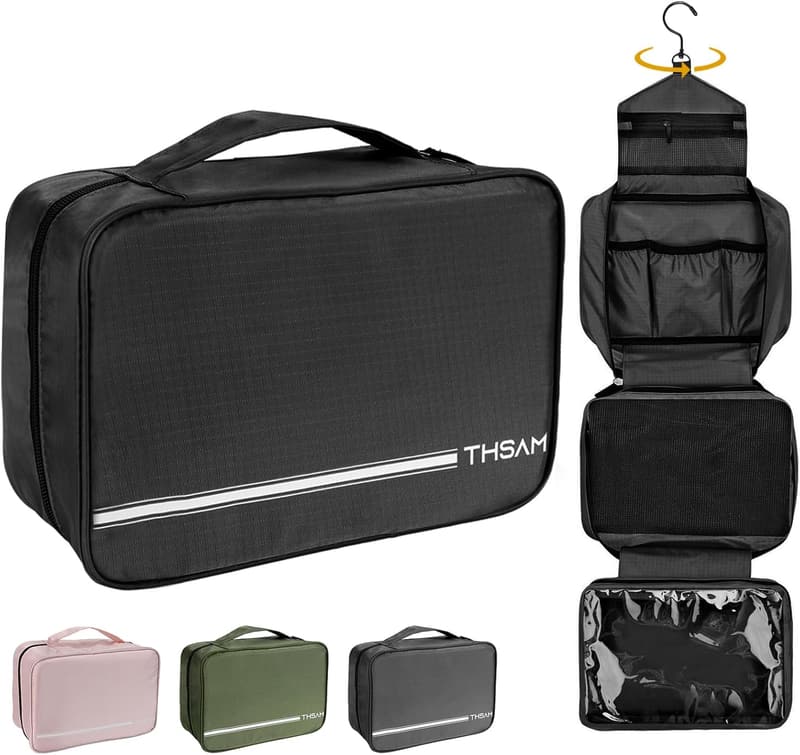Portable Hanging Toiletry Bag for Women & Men - Large Organizer