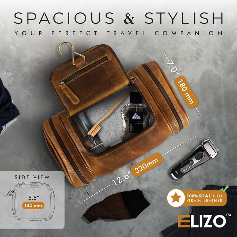 Travel Toiletry Bag for Men & Women | Large Waterproof Organizer