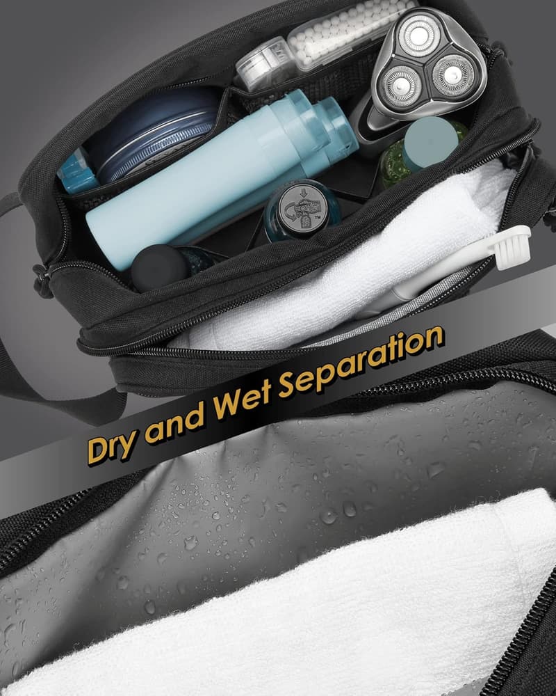 Men's Tactical Molle Toiletry Bag - Water-Resistant Travel Kit