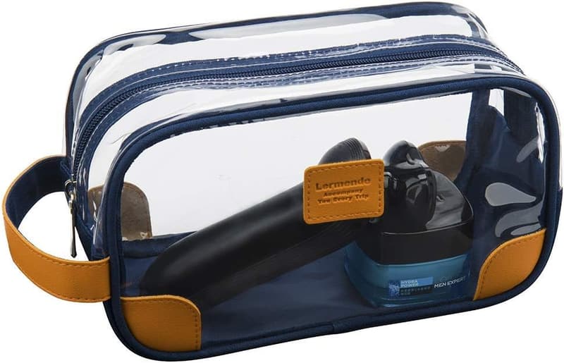 Clear Travel Dopp Kit for Men & Women with Hand Strap