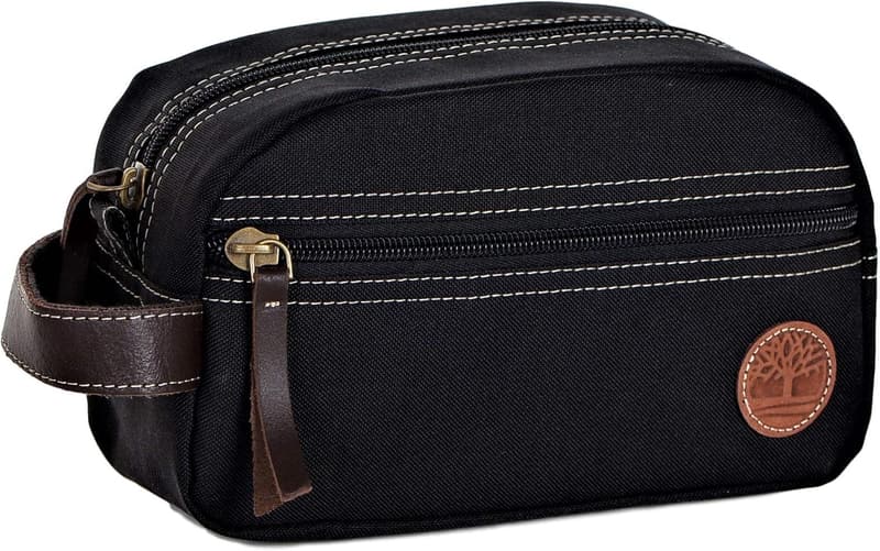 Timberland Men's Canvas Travel Toiletry Bag, Black