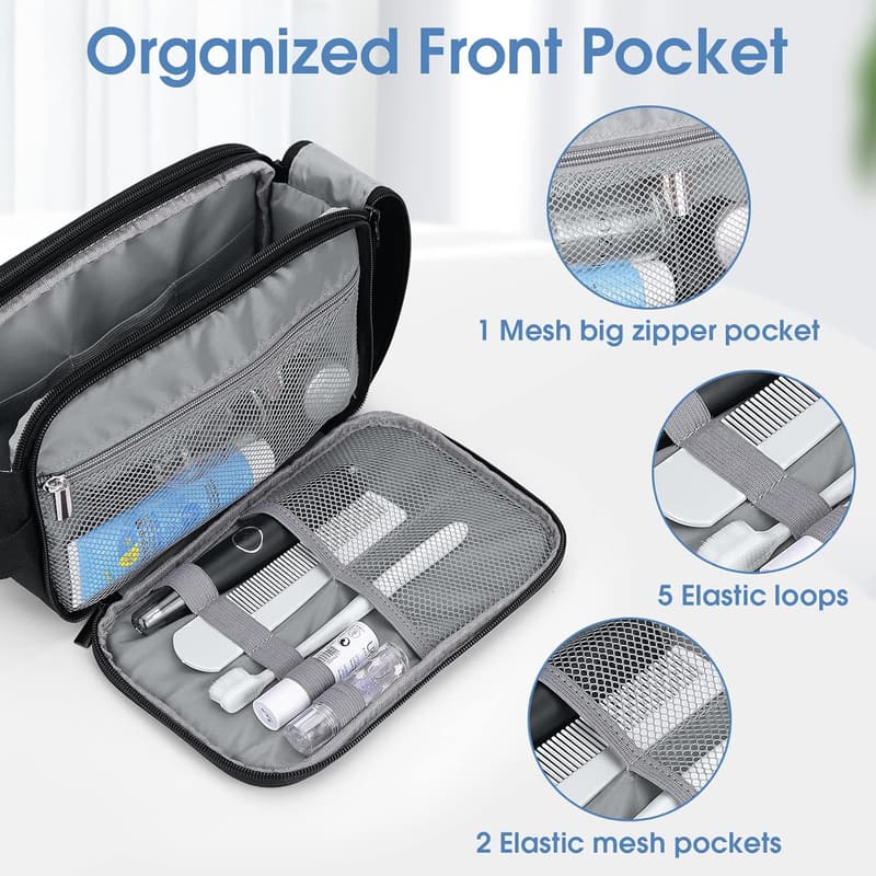 Men's Waterproof Toiletry Bag - Thickened Polyester Dopp Kit