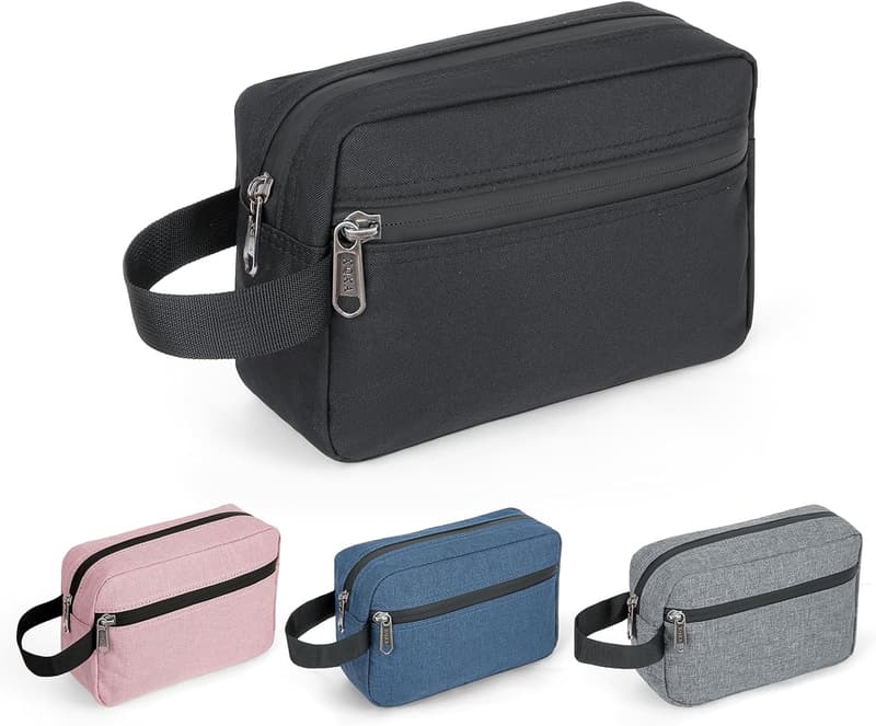 Men's Travel Toiletry Bag - Hanging Dopp Kit for Accessories (Black)