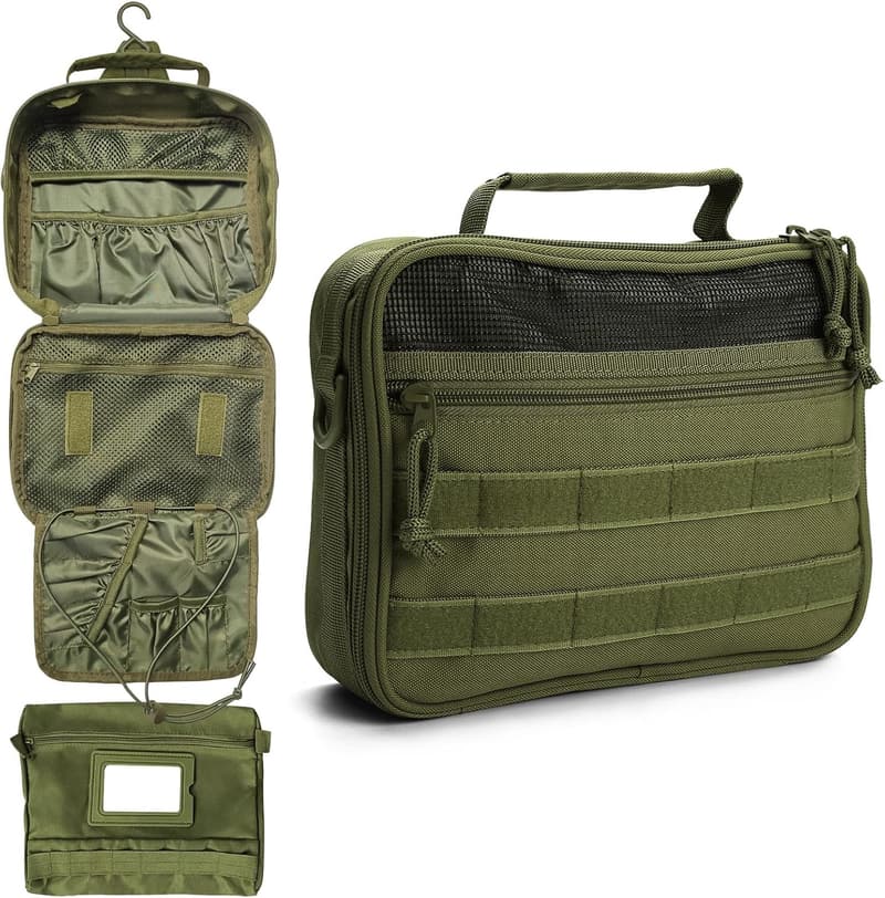 Men's Army Green Travel Toiletry Bag Organizer