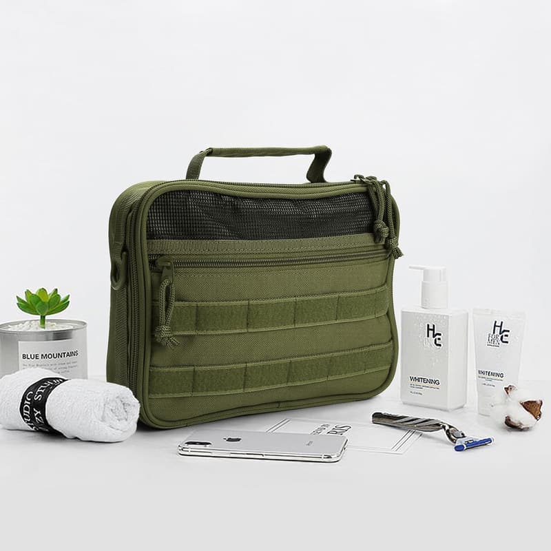 Men's Army Green Travel Toiletry Bag Organizer