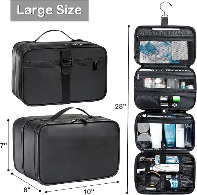 Water-Resistant Travel Toiletry Bag for Men and Women