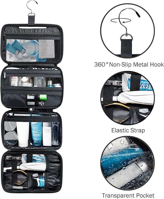 Water-Resistant Travel Toiletry Bag for Men and Women