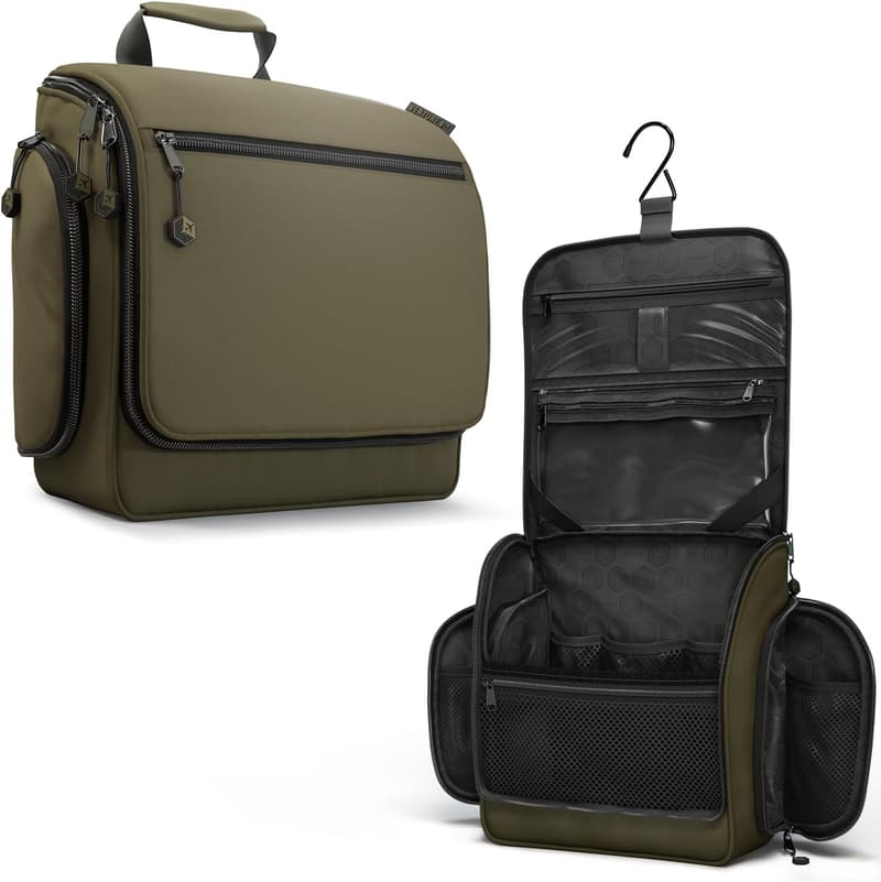 Travel Organizer Toiletry Bag for Women & Men - Dark Green