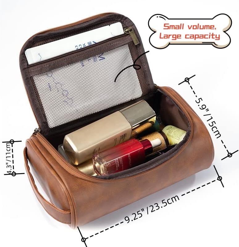 Father's Day Premium Leather Toiletry Bag for Men