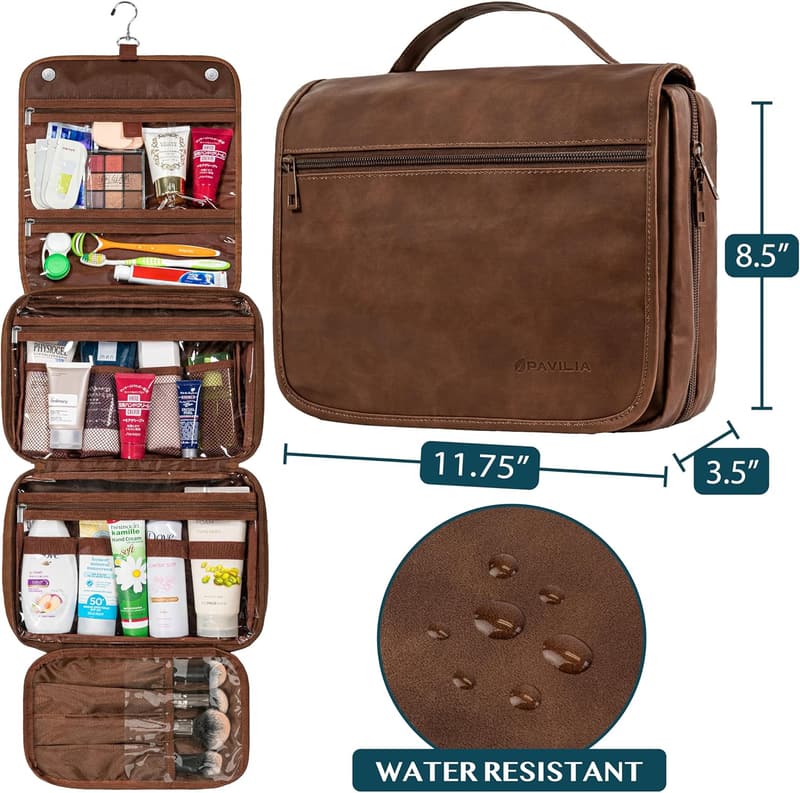 Travel Toiletry Bag - Foldable, Water-Resistant Organizer for Women and Men