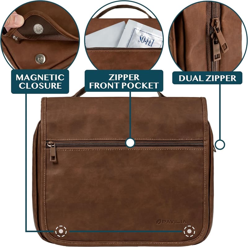 Travel Toiletry Bag - Foldable, Water-Resistant Organizer for Women and Men