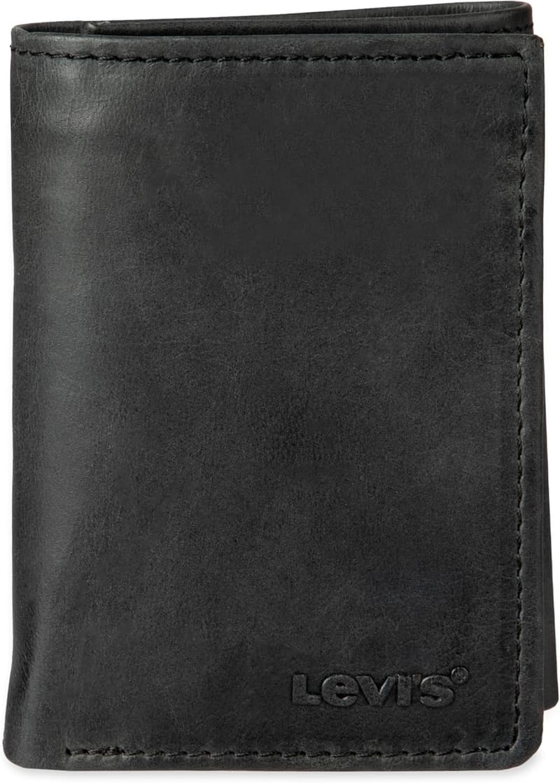 Levi's Men's Slim Trifold Wallet with ID Window & Card Slots
