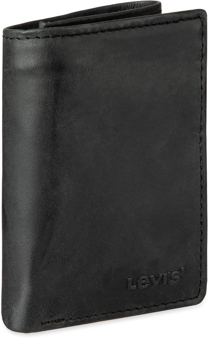 Levi's Men's Slim Trifold Wallet with ID Window & Card Slots