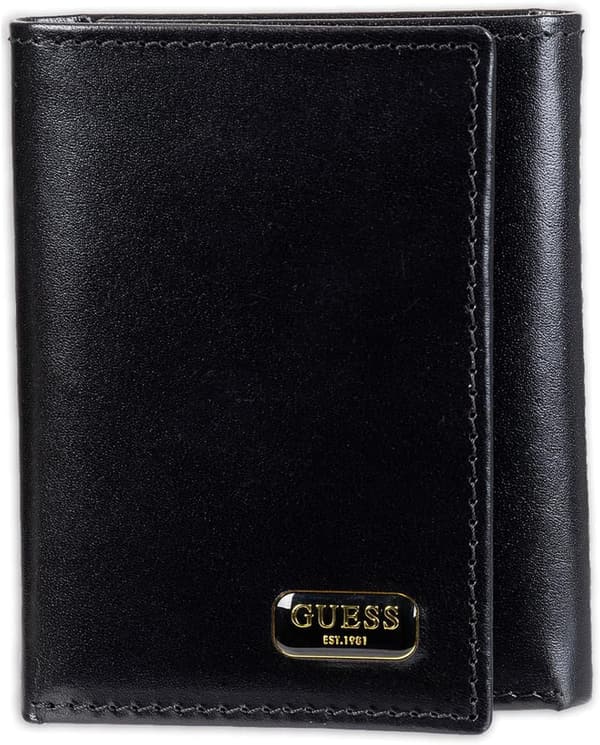 Men's Leather Trifold Wallet by GUESS