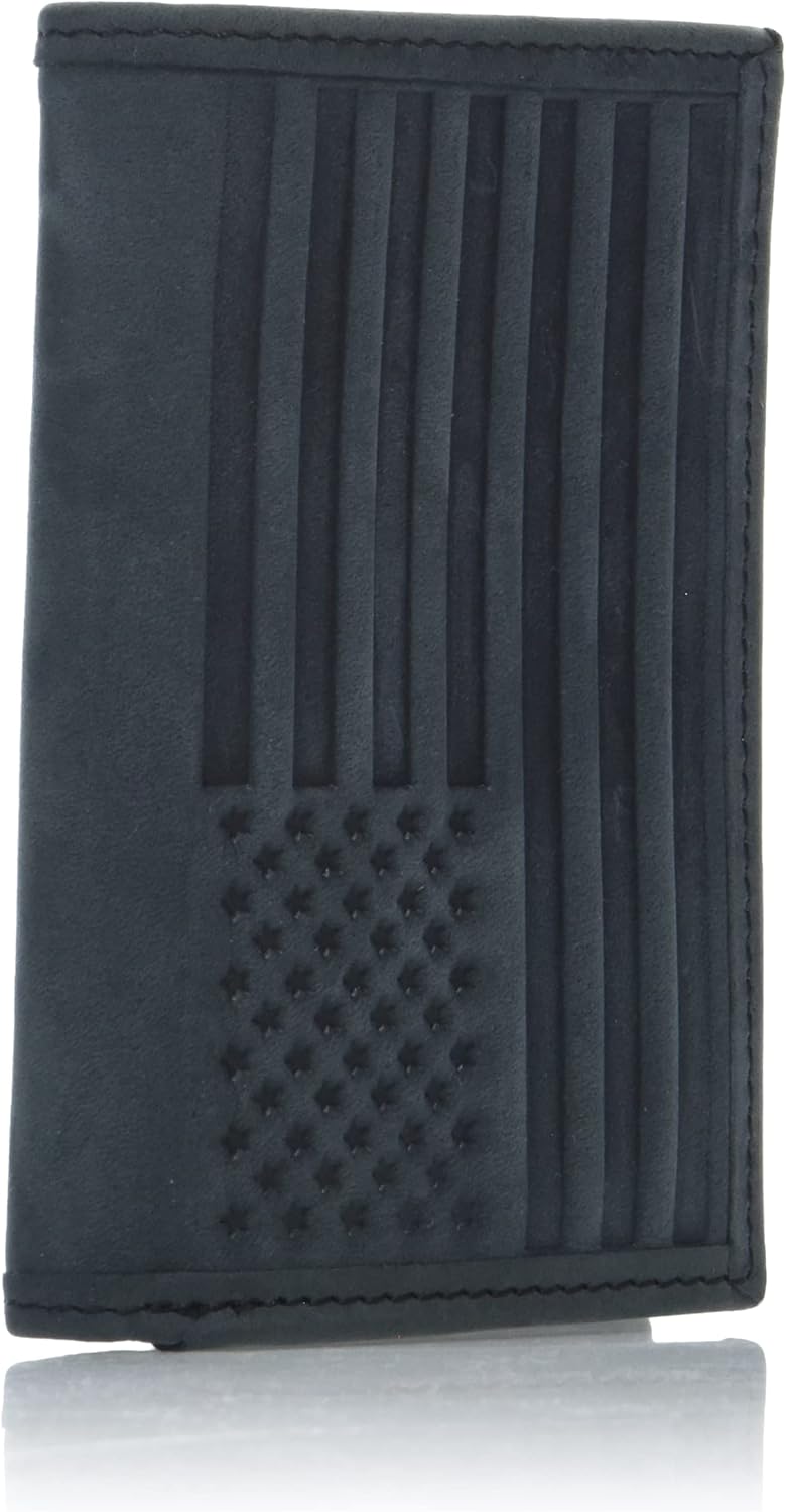 Men's Leather Trifold Wallet with ID Window and Card Slots