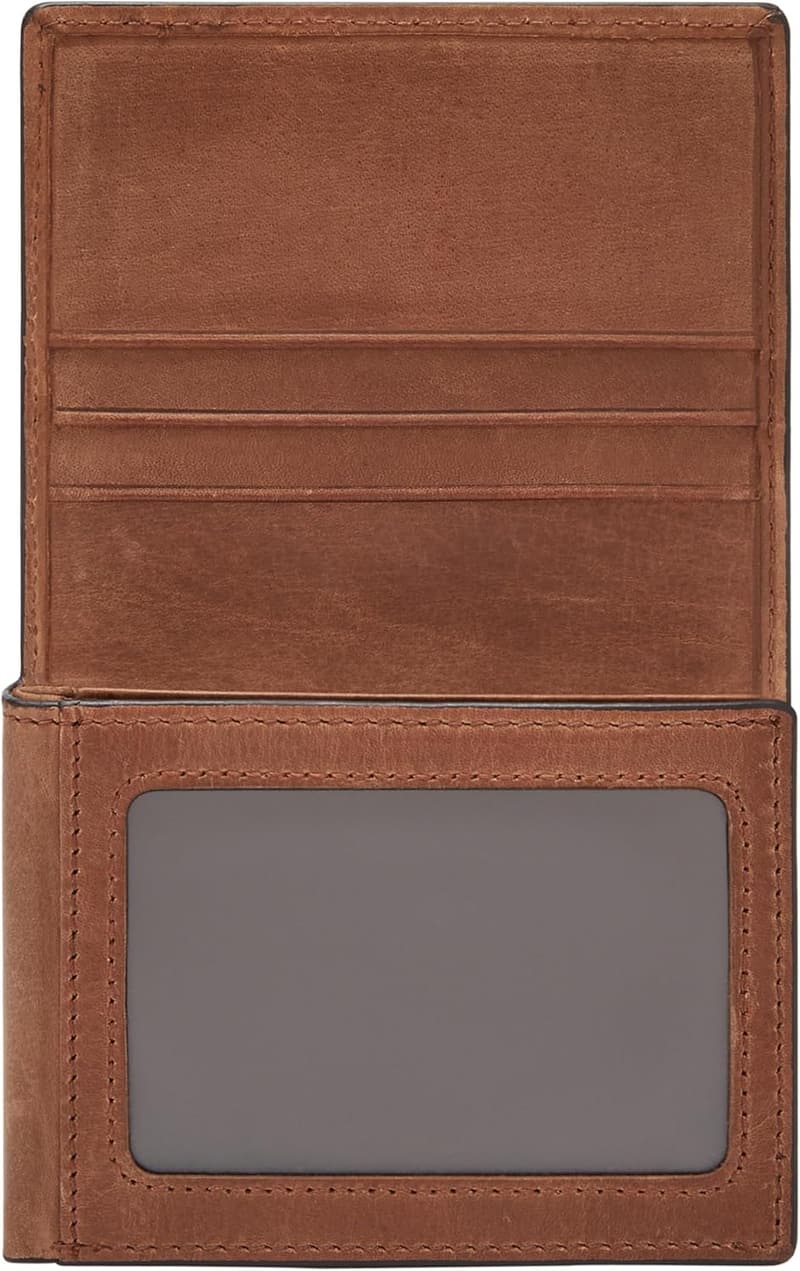 Men's Leather Trifold Wallet by Fossil