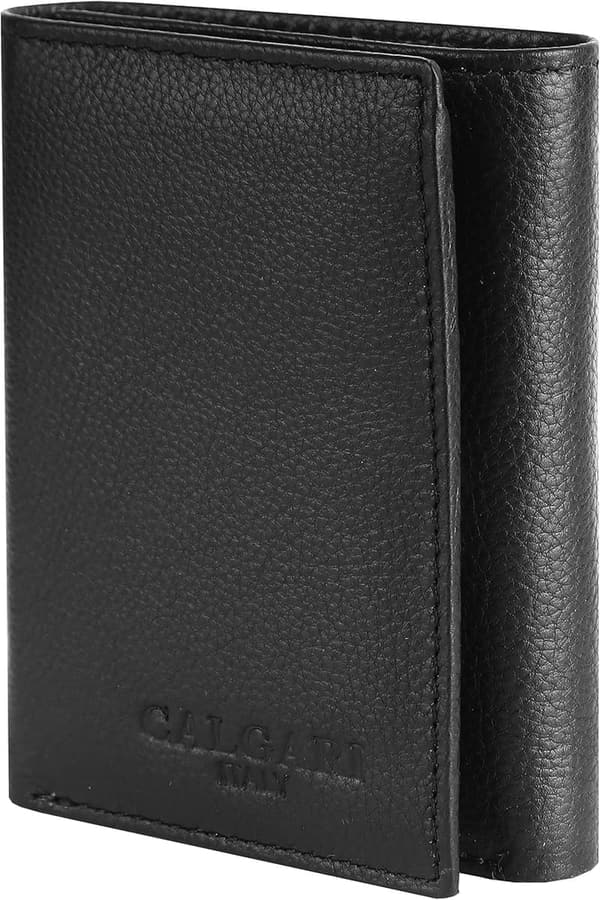 Italian Luxury Leather Trifold Wallet for Men