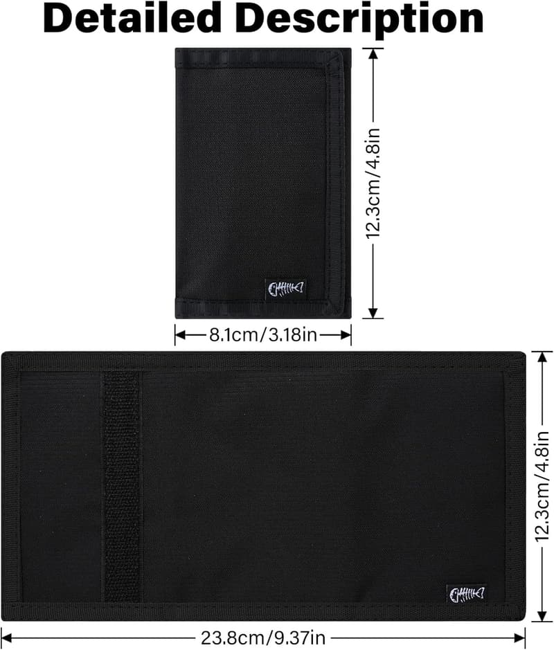 Slim RFID Trifold Wallet for Men & Teen Boys - Black
