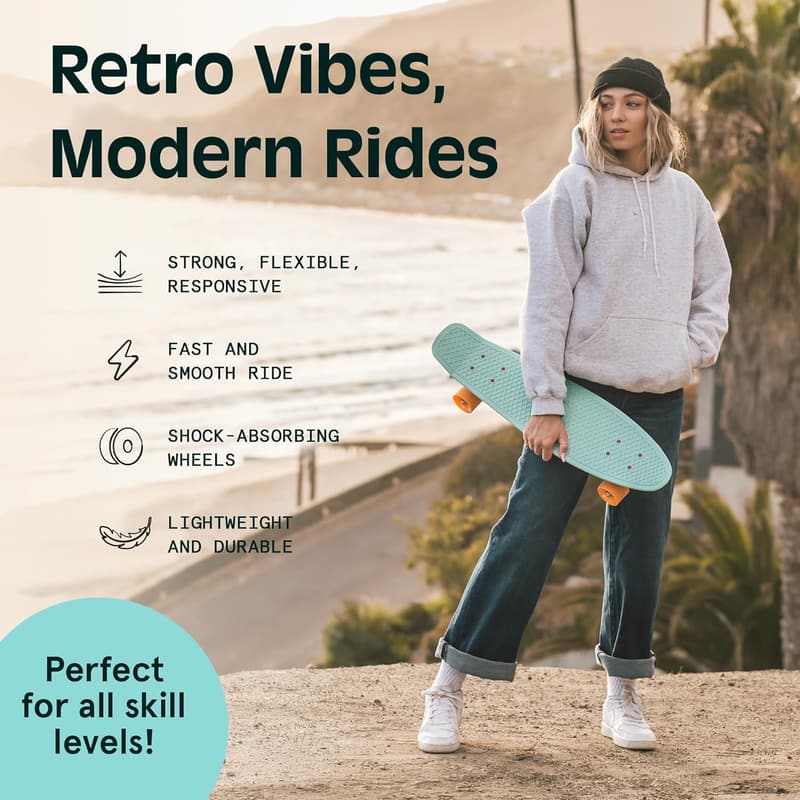 Retrospec Quip Mini Cruiser Skateboard - 22.5