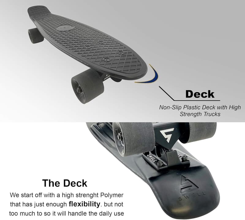 Retro Mini Cruiser Skateboard for Beginners - 22