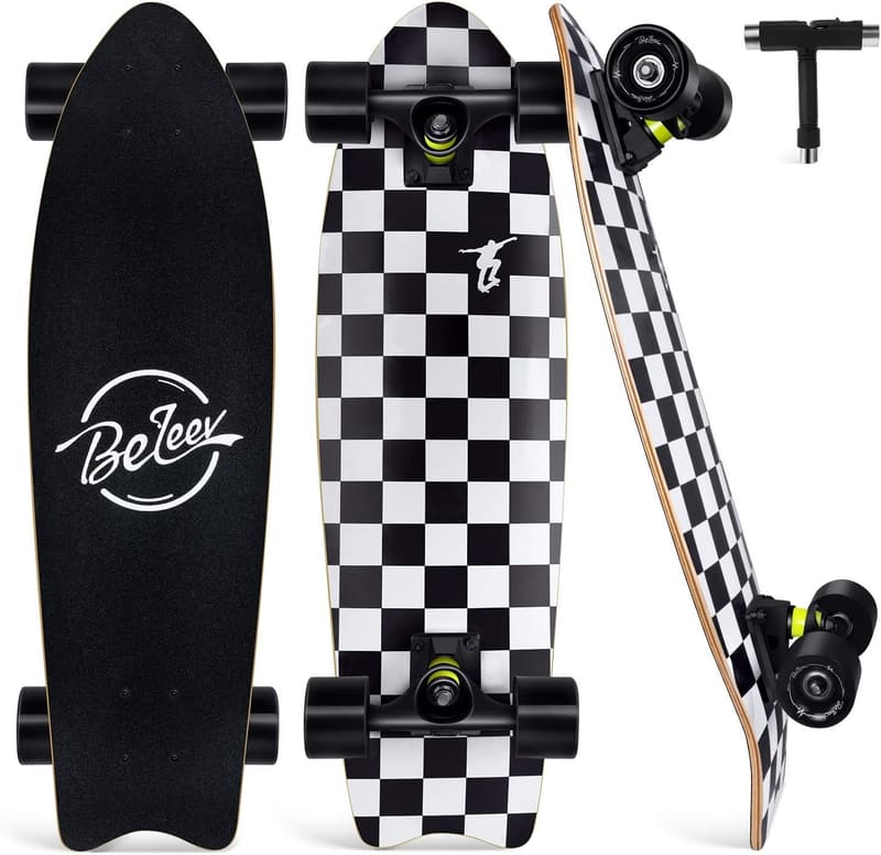 Complete Cruiser Skateboard for Kids and Teens, 27