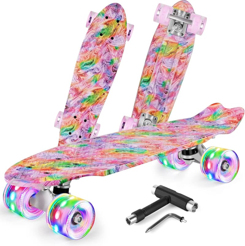 Cruiser Skateboard for Kids and Beginners, 22-inch, Max Load 220 LBS