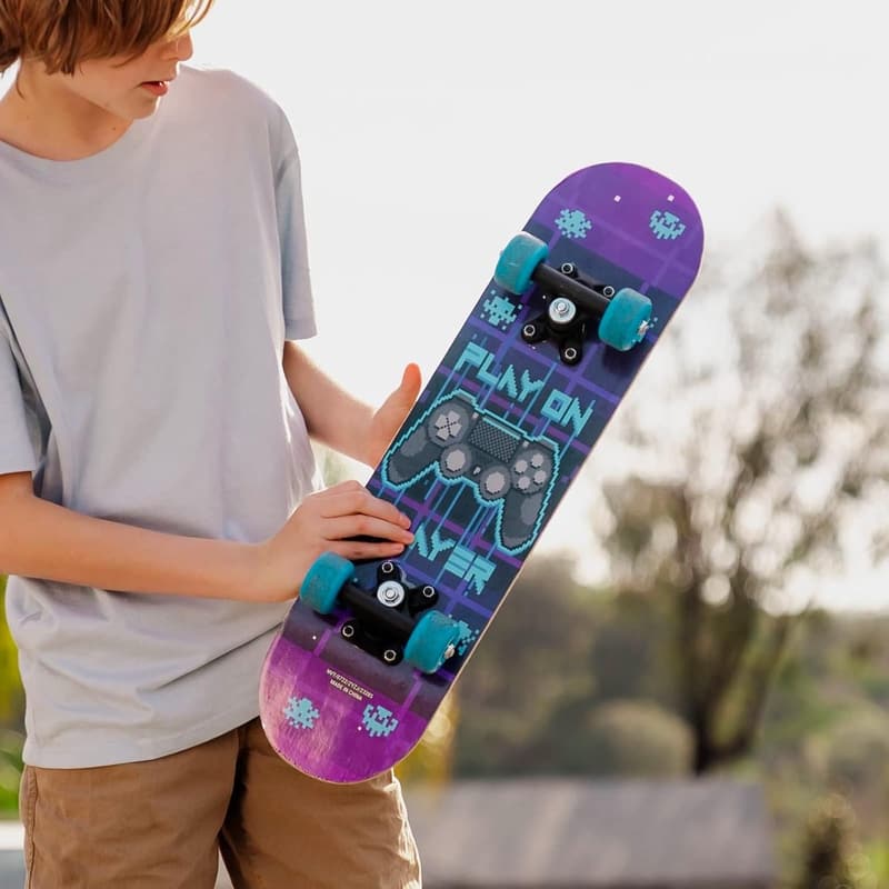 Kids Mini Skateboard - Maple Wood, ABEC 7 Bearings, 24