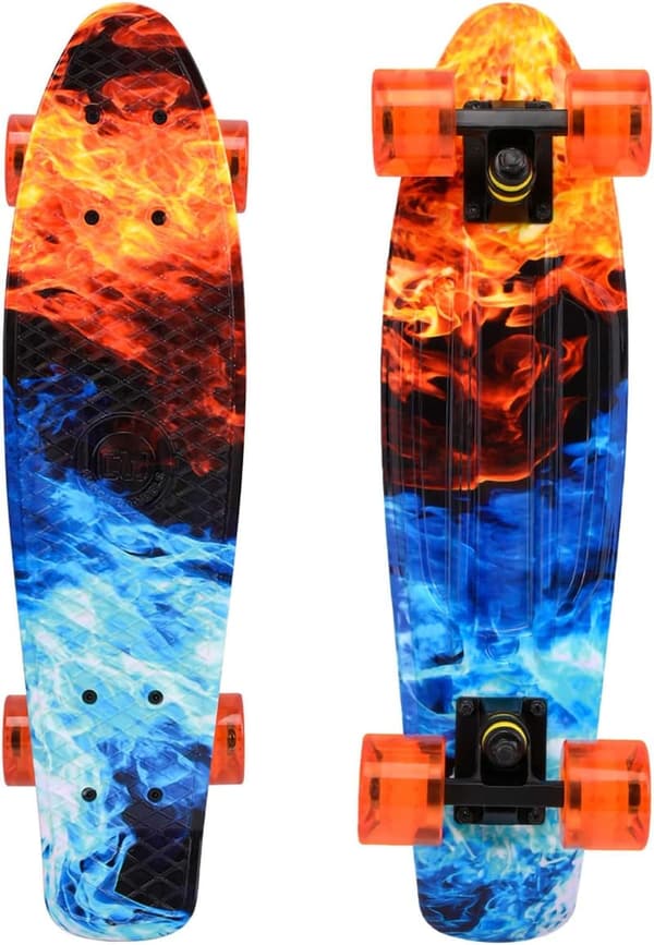 22-Inch Mini Cruiser Skateboard for Kids & Beginners