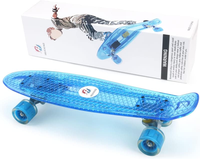 LED Light-Up Mini Cruiser Skateboard for Kids - 22 Inch