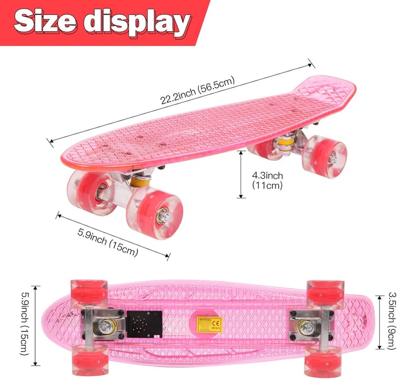 LED Light-Up Skateboard for Kids - Ideal for Beginners