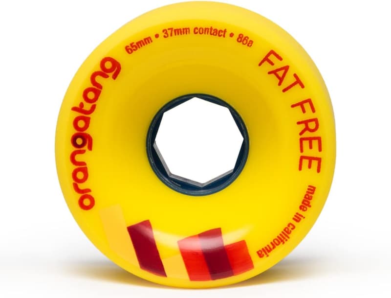 Orangatang Fat Free 65mm Freeride Longboard Wheels - Set of 4