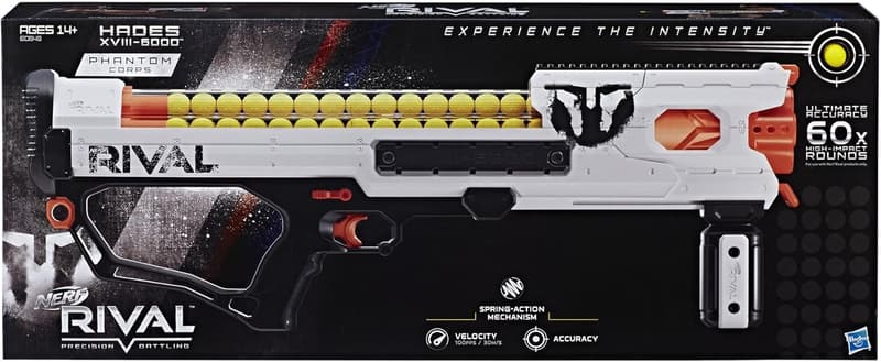 Nerf Rival Hades XVIII-6000 Blaster with Ammo and Flags
