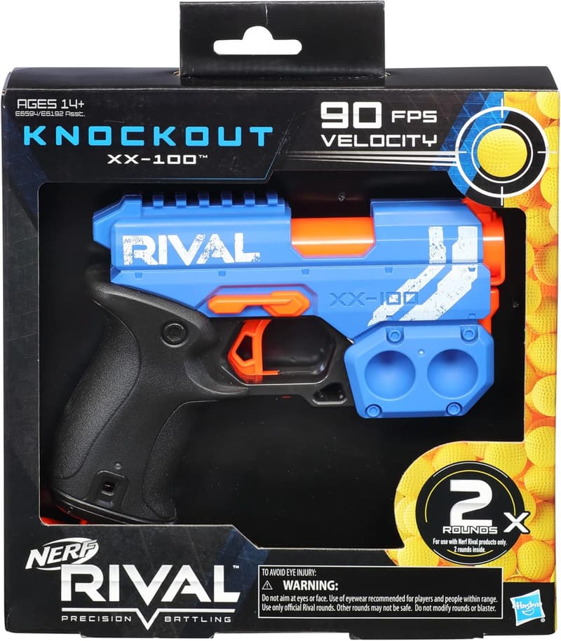 Nerf Rival Knockout Blaster with Round Storage & 90 FPS Velocity