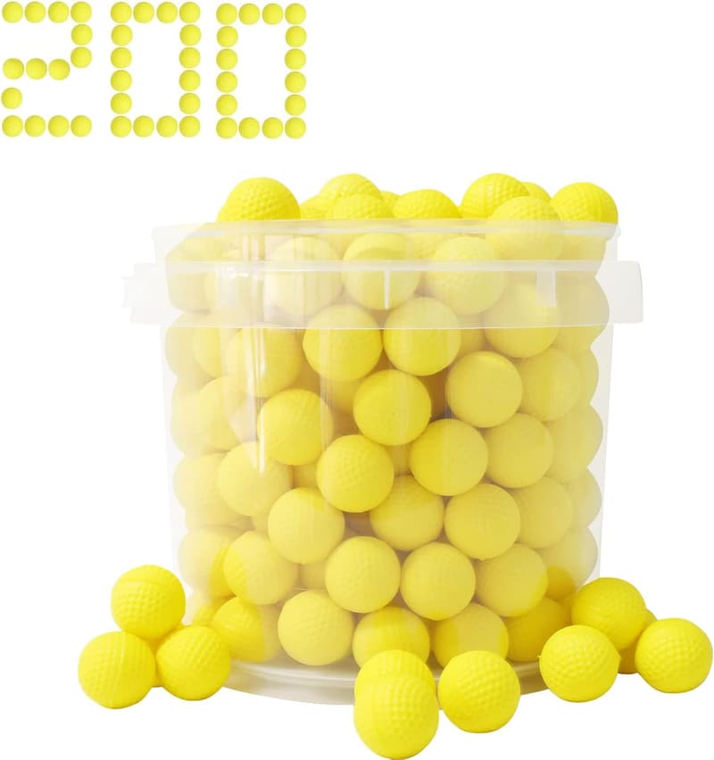 Nerf Rival Series 200 Yellow Ammo Balls with Storage Bucket