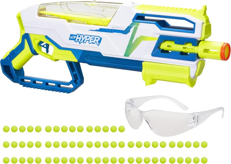 NERF Hyper Siege-50 Blaster Bundle with Eyewear, 110 FPS