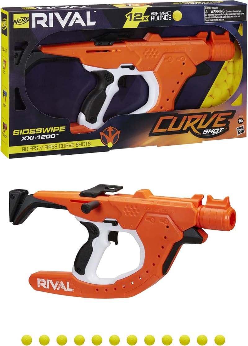 Nerf Rival Curve Shot Blaster with 12 Rounds – Curved & Straight Fire